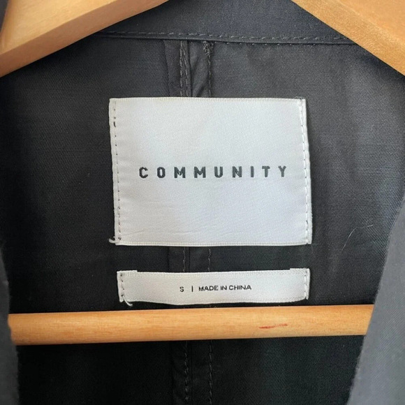 Aritzia Community Anorak Long Hooded Jacket Coat Black Size Small - Picture 5 of 6